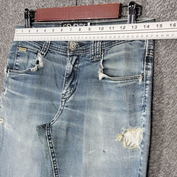 Vintage Empyre Jeans Mens 29x29* Blue Slim Straight Distressed Thrashed 90s Y2K - Picture 4 of 15